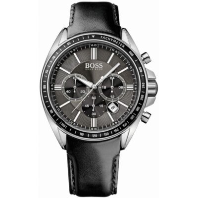Hugo Boss Men's Watch Chronograph Black Driver Leather - HB1513085